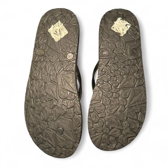 Volcom Men's Black Beah Pool Shower Flipflops Size 12/13 - Picture 4 of 5